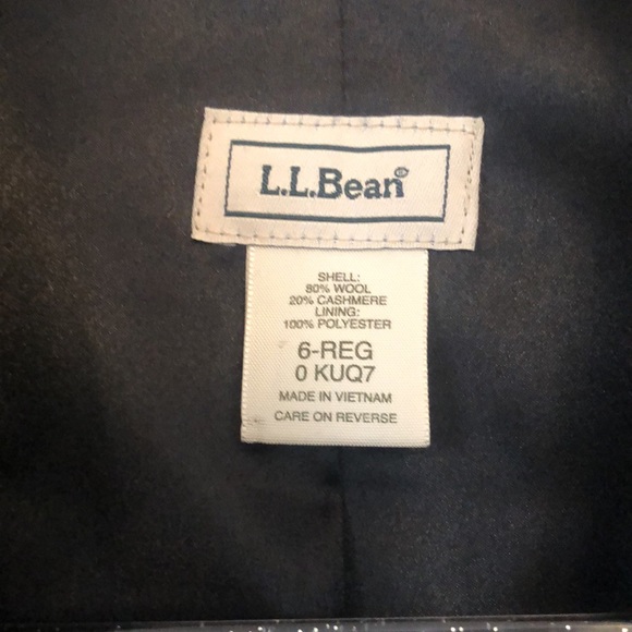L.L. Bean Wool Cashmere Black Blazer Jacket sz 6 - Picture 8 of 14